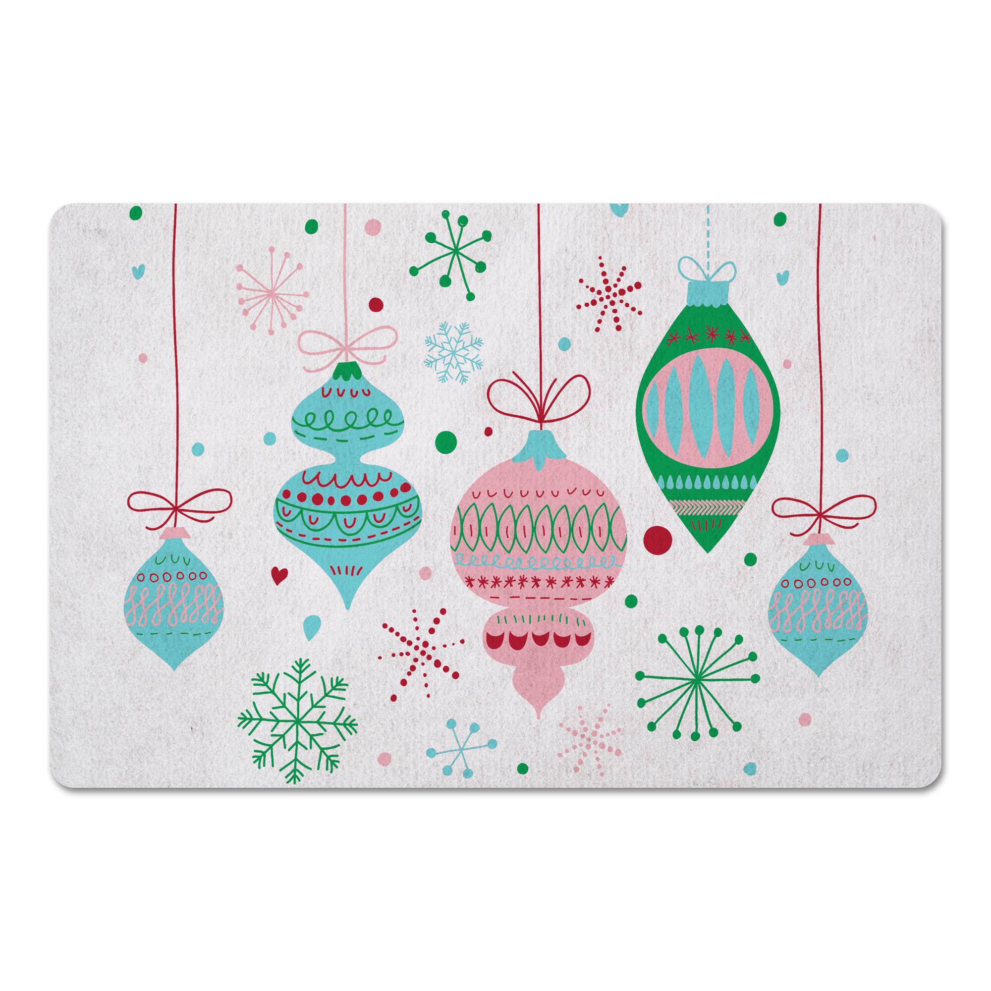 Retro Funky Ornaments 27x18 Floor Mat